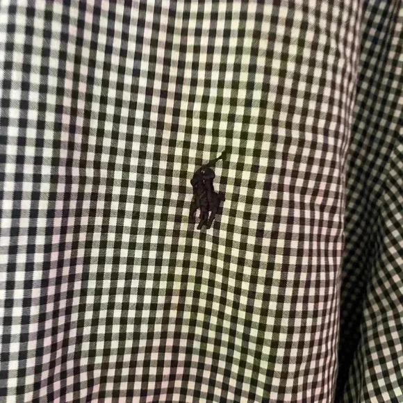 U.S. Polo Assn. Mens Gingham Long Sleeve Button-Down Woven Shirt, Large - Picture 5 of 6